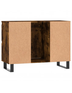 Armadietto Bagno Rovere Fumo 80x33x60 cm in Legno Multistrato 2