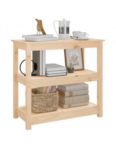 Tavolo Consolle 80x40x74 cm in Legno Massello di Pino