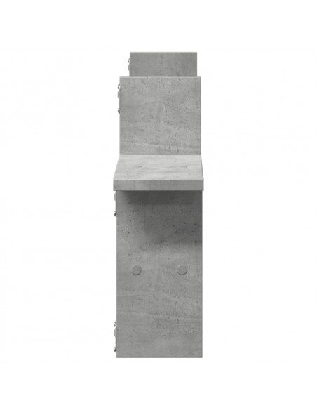 Mensole a Muro 2pz Grigio Cemento 38x12x38 cm in Truciolato