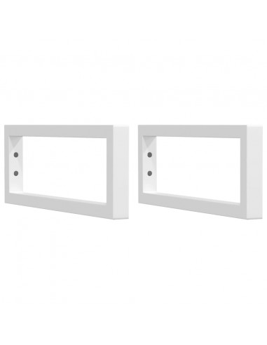 Reggimensole per Lavabo 2 pz Bianche Rettangolari in Acciaio