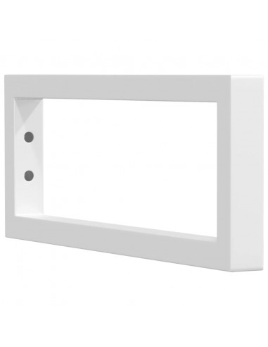 Reggimensole per Lavabo 2 pz Bianche Rettangolari in Acciaio