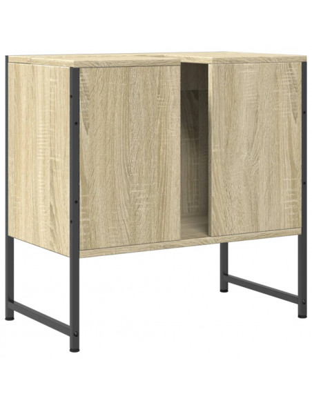 Mobile Lavabo Bagno Rovere Sonoma 60x33x60 cm Legno Multistrato