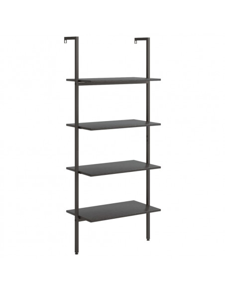 Scaffale Pendente a 4 Livelli Nero 64x35x152,5 cm