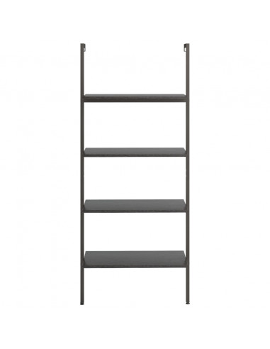 Scaffale Pendente a 4 Livelli Nero 64x35x152,5 cm