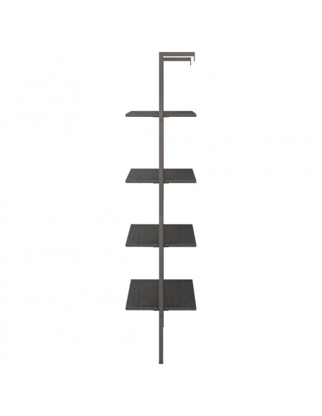 Scaffale Pendente a 4 Livelli Nero 64x35x152,5 cm