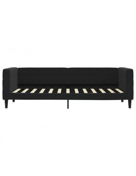 Letto da Giorno Nero 80x200 cm in Velluto