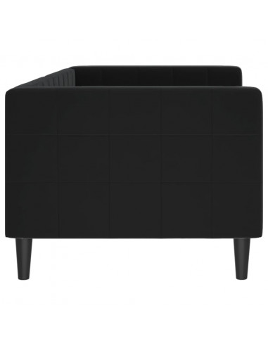 Letto da Giorno Nero 80x200 cm in Velluto