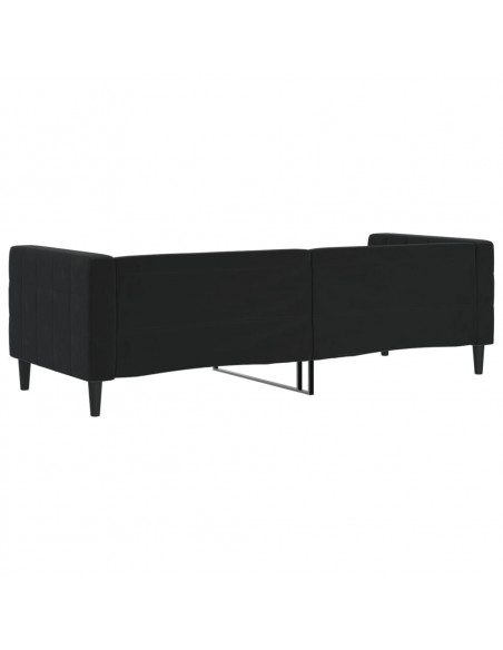 Letto da Giorno Nero 80x200 cm in Velluto