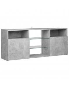 Mobile Porta TV con Luci LED Grigio Cemento 120x30x50 cm 2