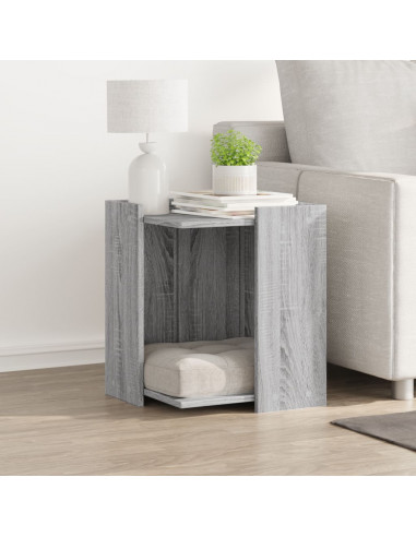 Recinto Lettiera Gatti Grigio Sonoma 60x40x40 cm in Truciolato