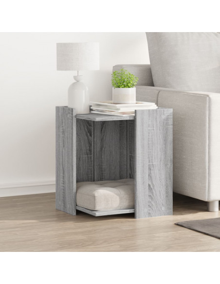 Recinto Lettiera Gatti Grigio Sonoma 60x40x40 cm in Truciolato