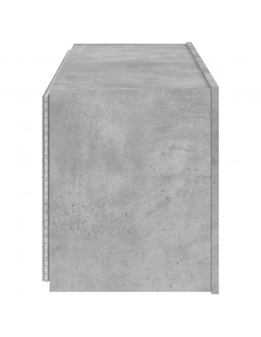 Mobile TV a Parete con Luci LED Grigio Cemento 100x35x41 cm