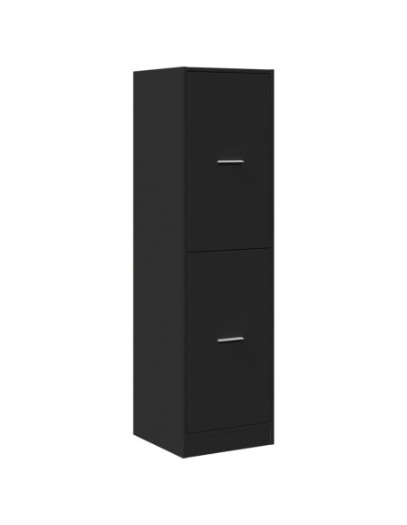 Armadietto da Farmacia Nero 40x41x144,5 cm in Truciolato