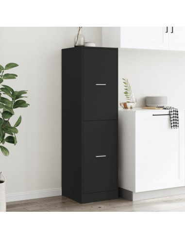 Armadietto da Farmacia Nero 40x41x144,5 cm in Truciolato