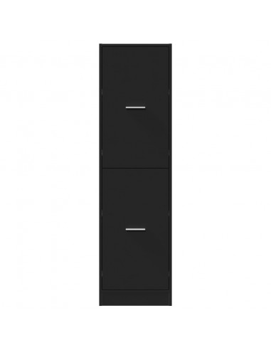 Armadietto da Farmacia Nero 40x41x144,5 cm in Truciolato