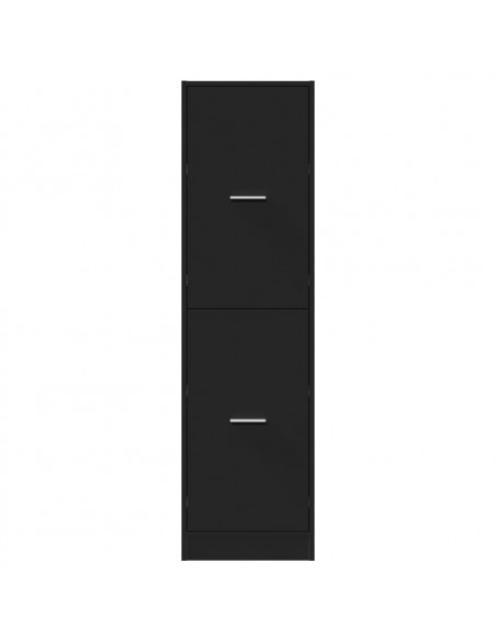 Armadietto da Farmacia Nero 40x41x144,5 cm in Truciolato