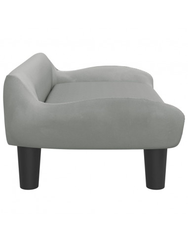 Lettino per Cani Grigio Chiaro 70x40x24 cm in Velluto