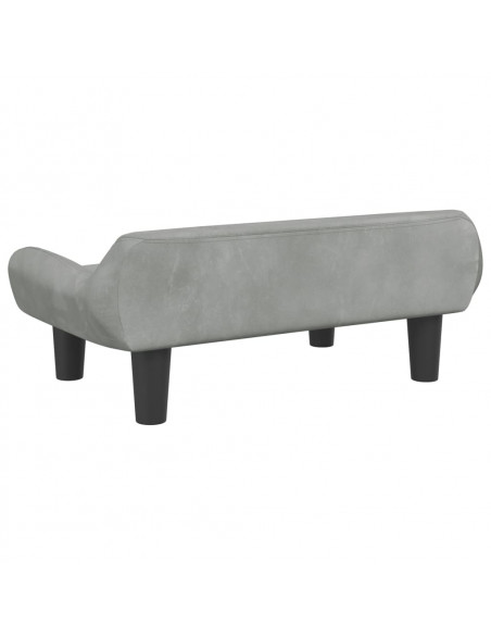 Lettino per Cani Grigio Chiaro 70x40x24 cm in Velluto