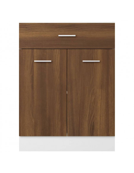 Mobiletto Rovere Marrone 60x46x81,5 cm in Legno Multistrato