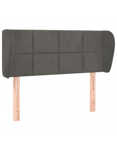 Testiera ad Orecchio Grigio Scuro 103x23x78/88 cm in Velluto 2