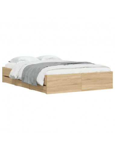 Giroletto Cassetti Rovere Sonoma 120x200 cm Legno Multistrato