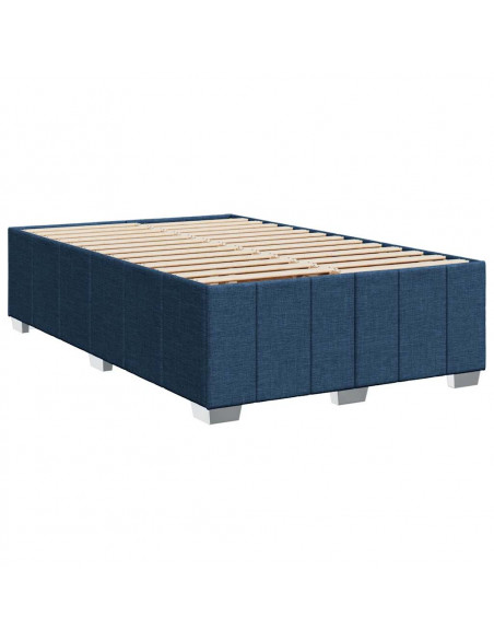 Giroletto a Molle con Materasso Blu 120x200 cm in Tessuto