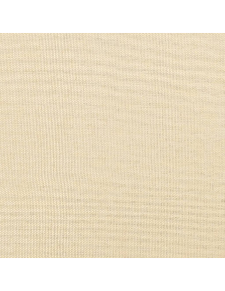 Poggiapiedi Crema 45x29,5x35 cm in Tessuto e Similpelle