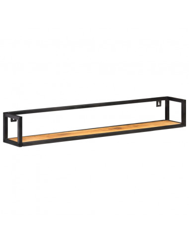 Mensole a Muro 2 pz 120 cm in Legno Massello di Acacia
