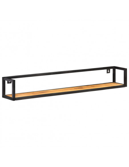 Mensole a Muro 2 pz 120 cm in Legno Massello di Acacia