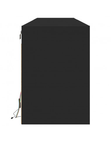 Mobile TV a Parete con LED Nero 180x31x45 cm