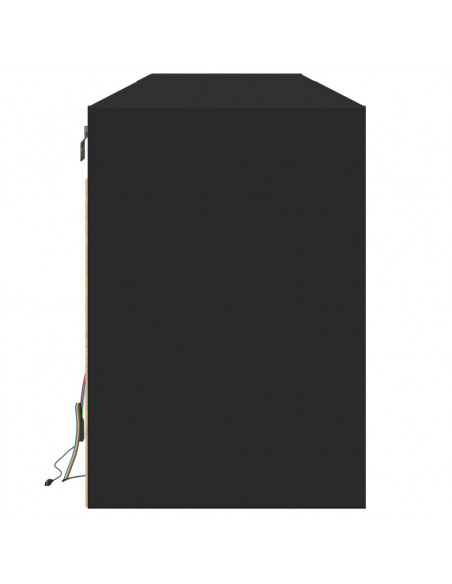 Mobile TV a Parete con LED Nero 180x31x45 cm