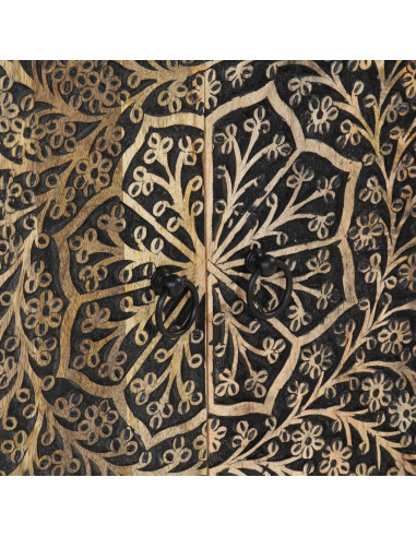 Credenza 60x33x75 cm in Legno Massello di Mango