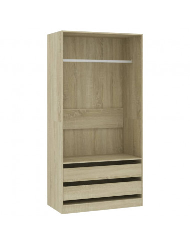 Armadio Rovere Sonoma 100x50x200 cm in Legno Multistrato