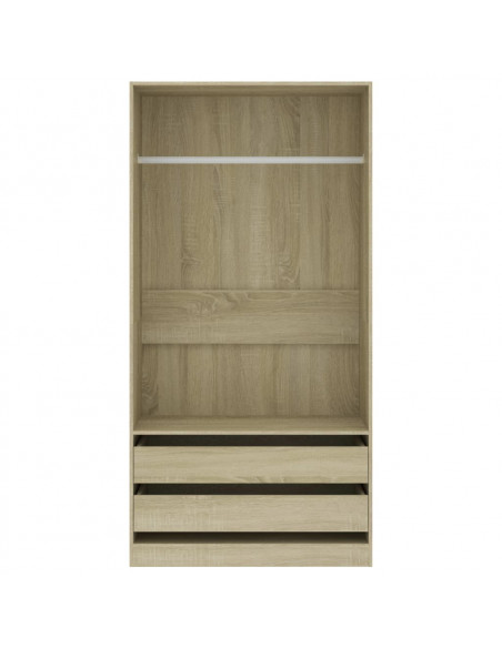 Armadio Rovere Sonoma 100x50x200 cm in Legno Multistrato