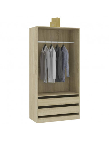 Armadio Rovere Sonoma 100x50x200 cm in Legno Multistrato