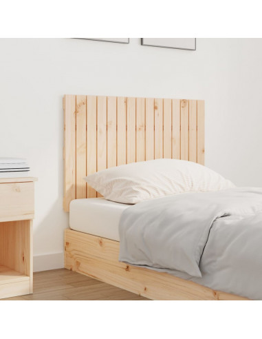 Testiera da Parete 95,5x3x60 cm in Legno Massello di Pino