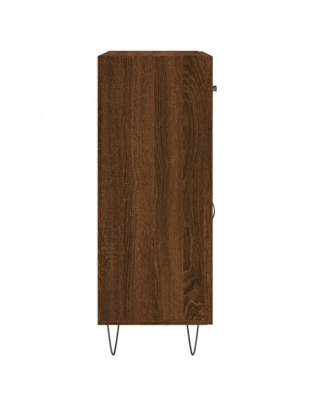 Credenza Rovere Marrone 69,5x34x90 cm in Legno Multistrato
