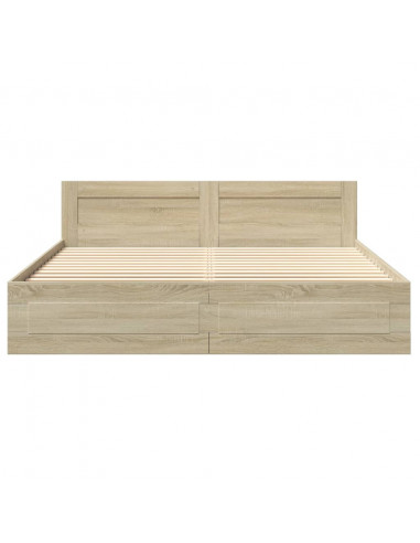 Giroletto Testiera Rovere Sonoma 180x200 cm Legno Multistrato