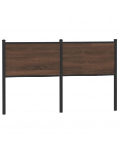 Testiera Rovere Marrone 150 cm in Legno Multistrato e Acciaio 2