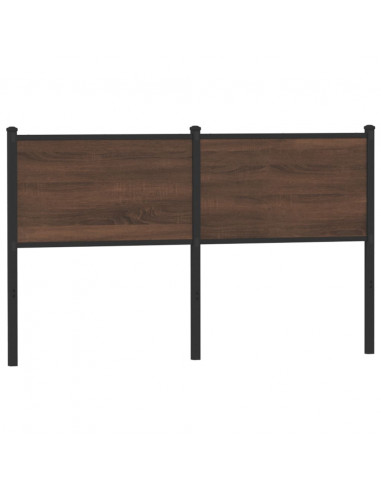 Testiera Rovere Marrone 150 cm in Legno Multistrato e Acciaio