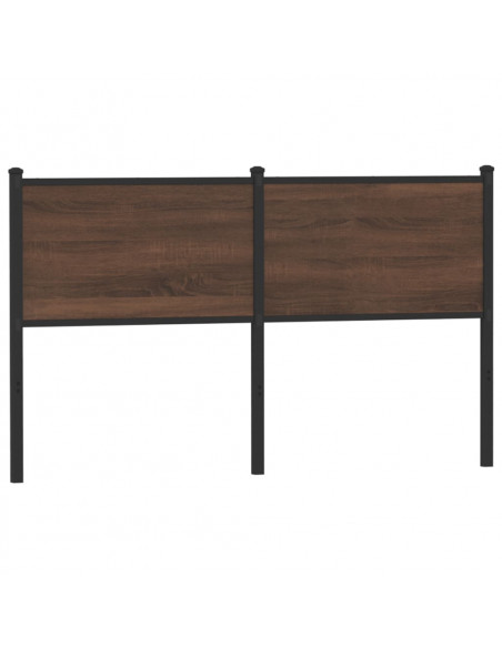 Testiera Rovere Marrone 150 cm in Legno Multistrato e Acciaio