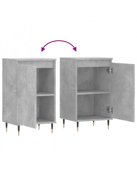 Credenze 2 pz Grigio Cemento 40x35x70 cm in Legno Multistrato