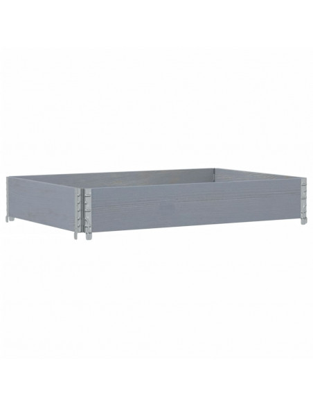 Paretale per Pallet Grigio 120x80 cm in Legno Massello di Pino