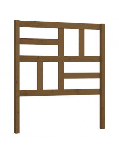 Testiera per Letto Miele 106x4x104 cm in Legno Massello di Pino