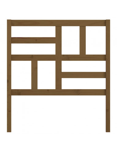 Testiera per Letto Miele 106x4x104 cm in Legno Massello di Pino