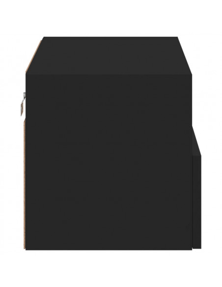 Mobile TV a Parete Nero 60x30x30 cm in Legno Multistrato
