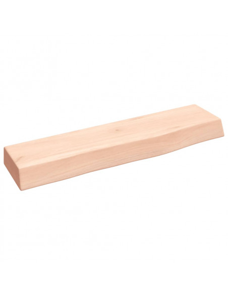 Ripiano a Parete 40x10x4 cm Legno Massello Rovere Non Trattato