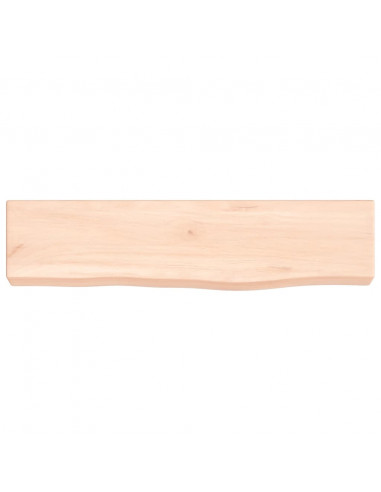 Ripiano a Parete 40x10x4 cm Legno Massello Rovere Non Trattato