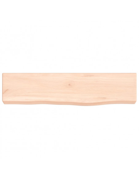 Ripiano a Parete 40x10x4 cm Legno Massello Rovere Non Trattato