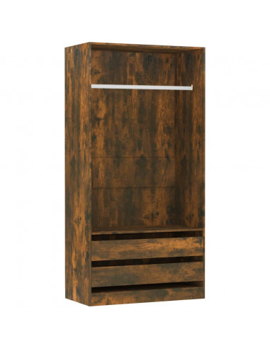 Armadio Rovere Fumo 100x50x200 cm in Legno Multistrato